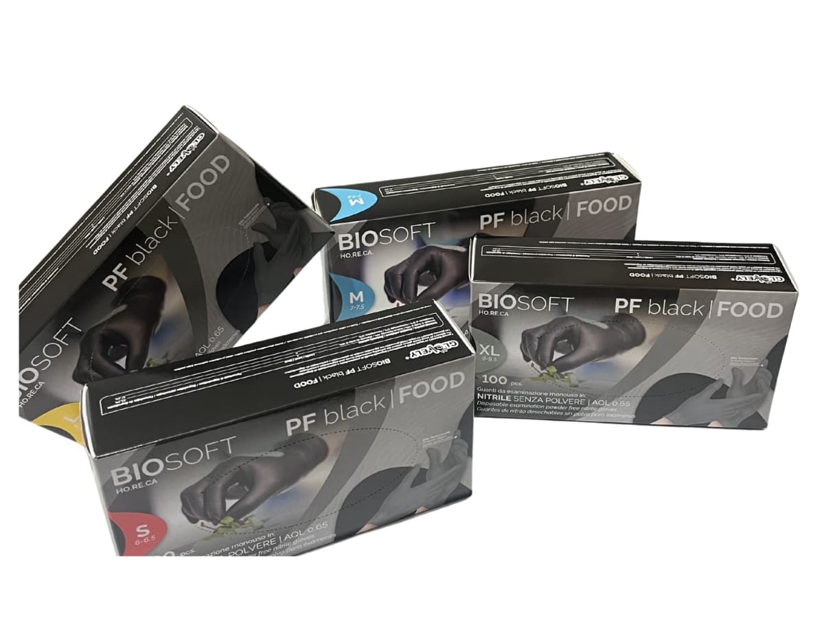 Guanti Nitrile Food Neri 100pz