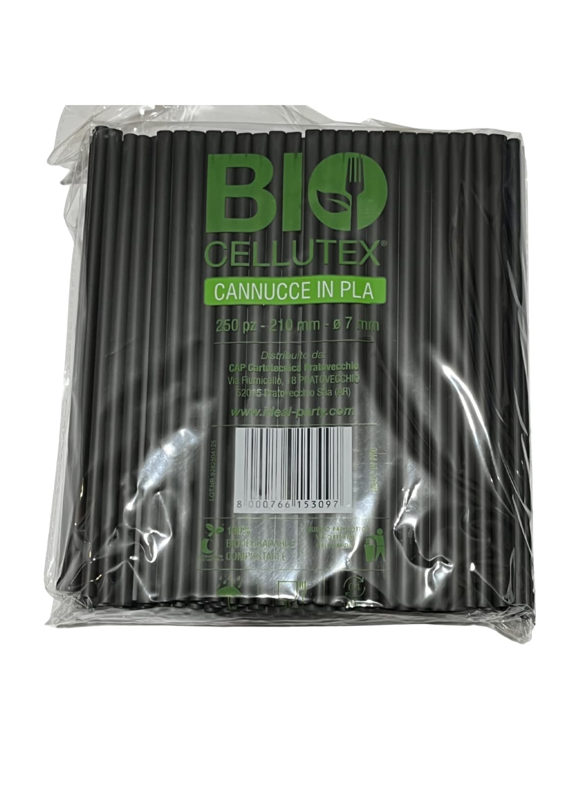 Cannucce 21cm Nere Bio 250pz